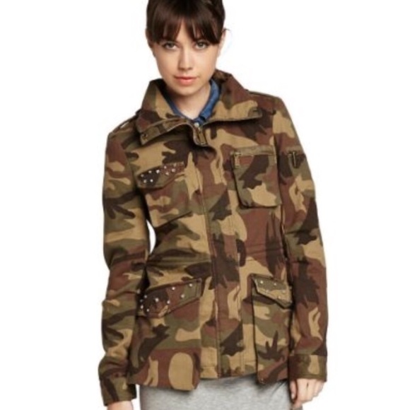 BCBG GENERATION Cargo Camouflage Jacket Faux Sherpa Lining Size XS. - Picture 11 of 11